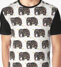 Floral Elephants Graphic T-Shirt