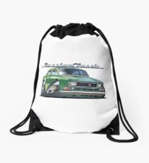 Cartoon retro car Drawstring Bag
