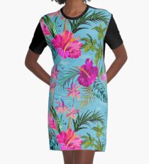 Hallo Hawaii, ein stilvolles Retro-Aloha-Muster. T-Shirt Kleid