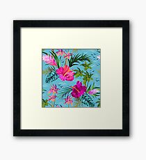 Hello Hawaii, a stylish retro aloha pattern. Framed Print