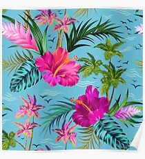Hello Hawaii, a stylish retro aloha pattern. Poster
