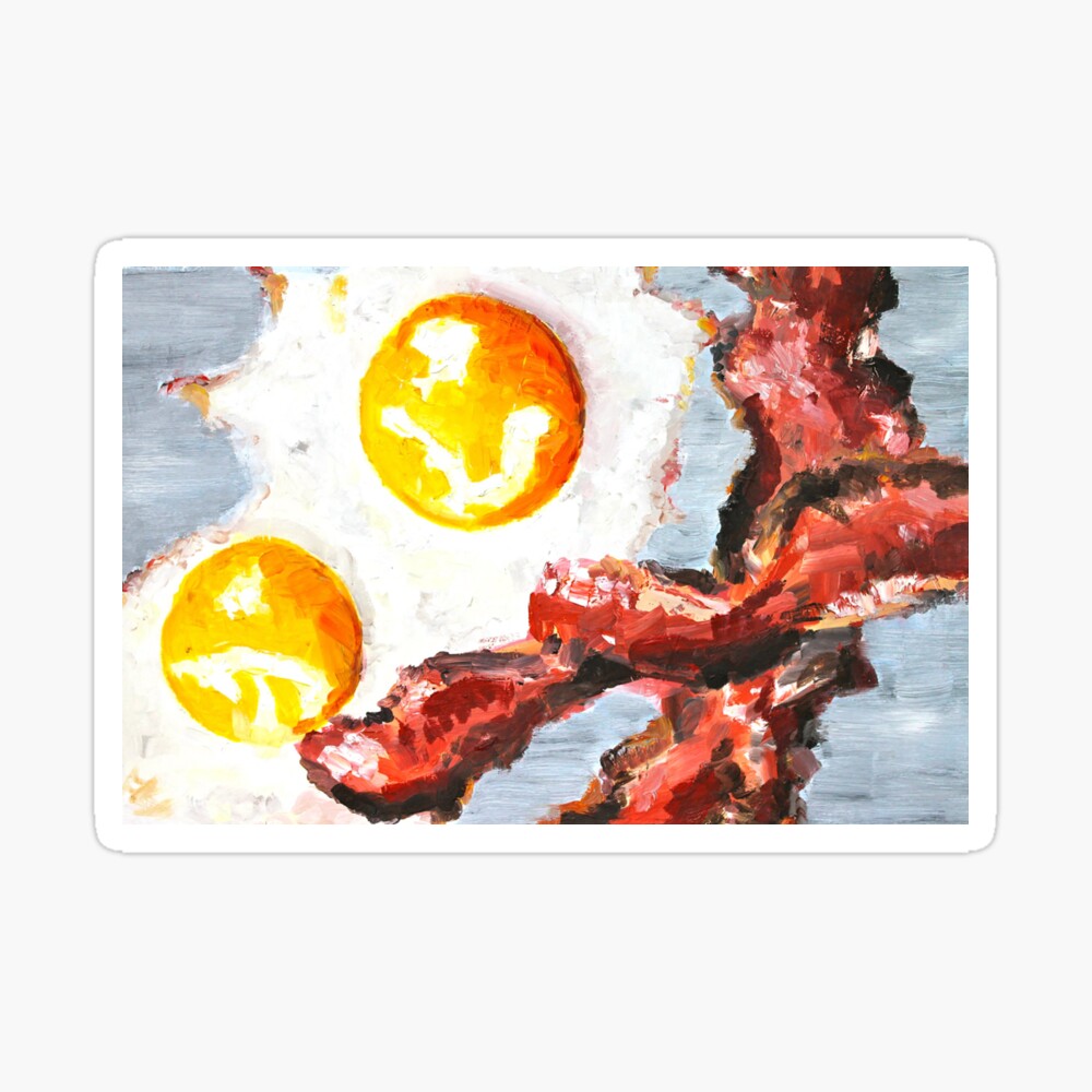 Eggs and Bacon Painting Sticker