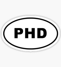 PHD (Doctorate) Oval Sticker