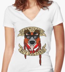 Dead Men Don't Buy Dog Food Women's Fitted V-Neck T-Shirt