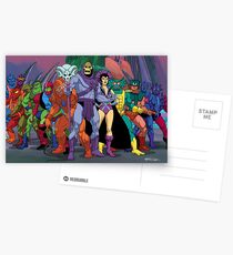 Evil Warriors Filmation Style Postcards