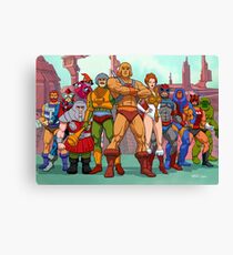 Heroic Warriors Filmation style Canvas Print