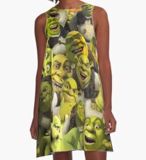 Shrek Collage A-Line Dress