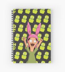 Louise Belcher Light Pattern Black Spiral Notebook