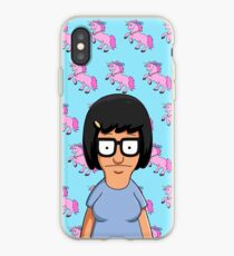 Tina Belcher Unicorn Pattern Blue iPhone Case
