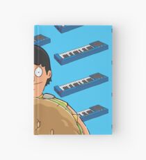 Gene Belcher Keyboard Pattern Blue Hardcover Journal