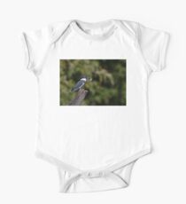 Belted Kingfisher with fish One Piece - Short Sleeve