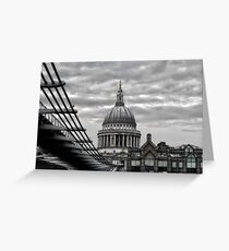 St Paul's Cathedral Monochrome Greeting Card