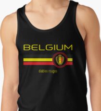 Euro 2016 Fußball - Belgien (Auswärts Schwarz) Tanktop für Männer