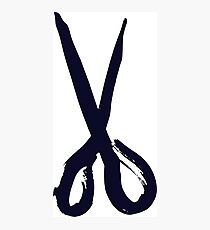 Bold black scissors design Photographic Print