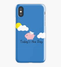 When pigs fly (dark blue) iPhone Case