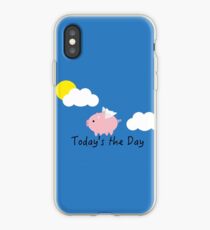 When pigs fly (dark blue) iPhone Case