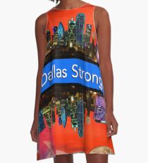 Dallas Strong - Sunset Dallas Skyline A-Line Dress
