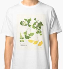 Ginkgo biloba botanical print Classic T-Shirt