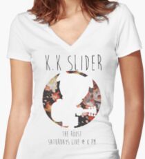 Flowery K.K Slider Concert T Shirt Women's Fitted V-Neck T-Shirt