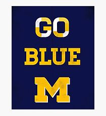 Go Blue Poster Photographic Print