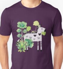 Animals Cartoon Zebra in Jungle Unisex T-Shirt