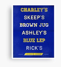 University of Michigan Bars Canvas Print