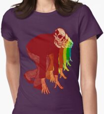 Racing Rainbow Skeletons Women's Fitted T-Shirt