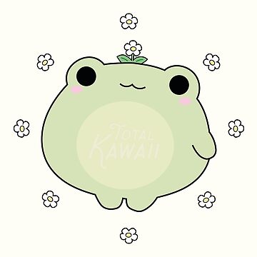 TotalKawaii© Froggy with Flowers Photographic Print by TotalKawaii