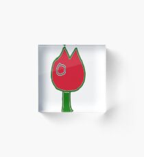Fleurs de mots (flowers) Acrylic Block