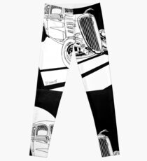 1934 Ford Tudor Sedan Hotrod - Inked Leggings