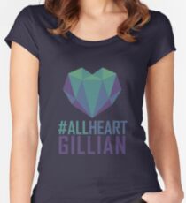 #AllHeartGillian - Blue Women's Fitted Scoop T-Shirt