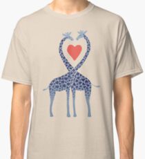 Giraffes in Love - A Valentine's Day Illustration Classic T-Shirt
