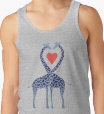 Giraffen in der Liebe - eine Valentinstag-Illustration Tanktop für Männer