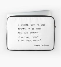 if not me, who? if not now, when? Laptop Sleeve