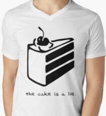 The Cake is a Lie Men's V-Neck T-Shirt