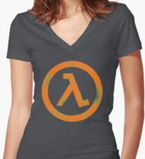 Half Life Women's Fitted V-Neck T-Shirt