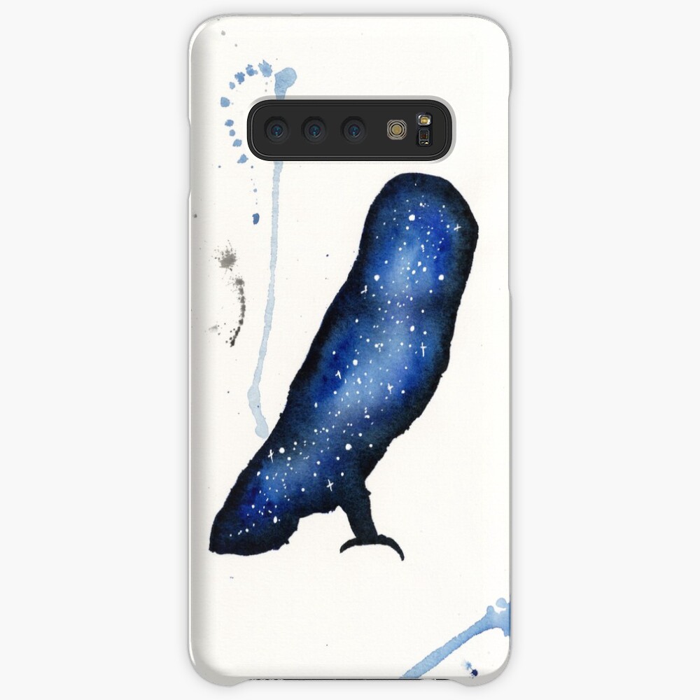 Blue Nebula Owl Case & Skin for Samsung Galaxy