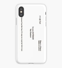 Patrick Bateman's Card iPhone Case