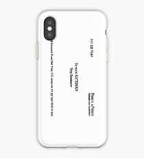 Patrick Bateman's Card iPhone Case