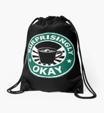 Sherlock's Coffee (Surprisingly Okay) Drawstring Bag