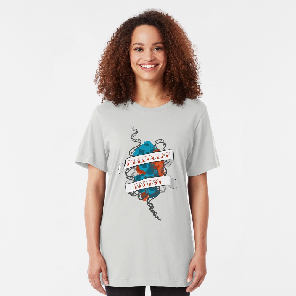 Molecular Badass Tattoo Slim Fit T-Shirt
