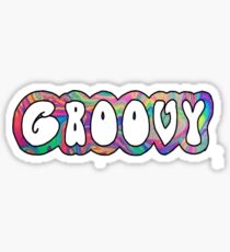 groovy metallic pattern Sticker