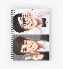 Dan & Phil - Black & White Spiral Notebook