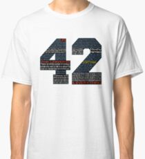 Hitchhiker's Guide 42 Quotes Classic T-Shirt