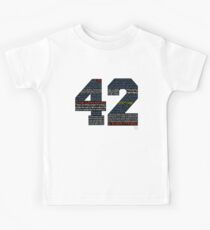 Hitchhiker's Guide 42 Quotes Kids Tee
