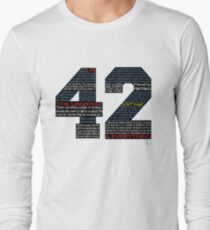Hitchhiker's Guide 42 Quotes Long Sleeve T-Shirt