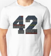 Hitchhiker's Guide 42 Quotes Unisex T-Shirt