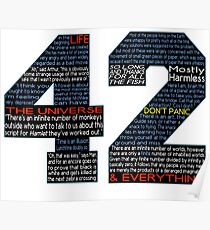 Hitchhiker's Guide 42 Quotes Poster