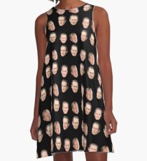 Blaue Augen A-Linien Kleid