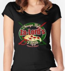 Camiseta entallada de cuello redondo Pizza o muerte!
